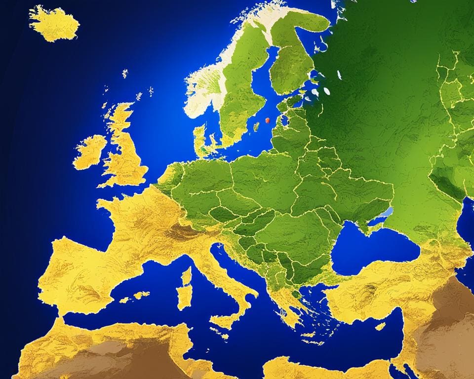 bevolkingsdichtheid in Europa
