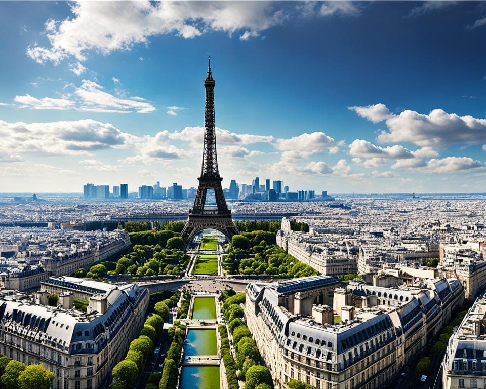 panoramisch uitzicht Eiffeltoren