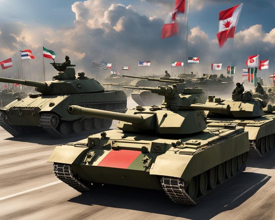 top 10 landen met de meeste tanks