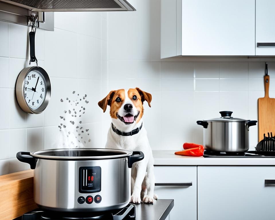 hoe lang mergpijp koken voor hond