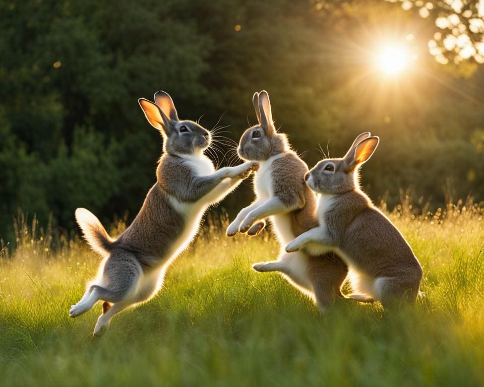 konijnen springen gedrag verklaring
