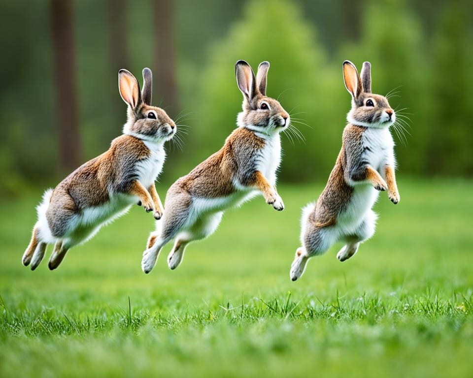 waarom springen konijnen