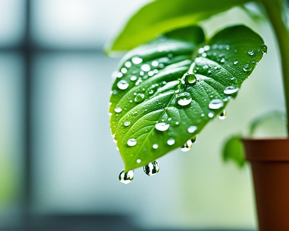 Condensatie op planten