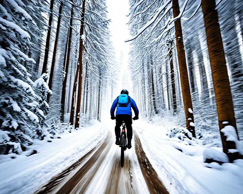 Fatbike routes voor woon-werkverkeer in de sneeuw