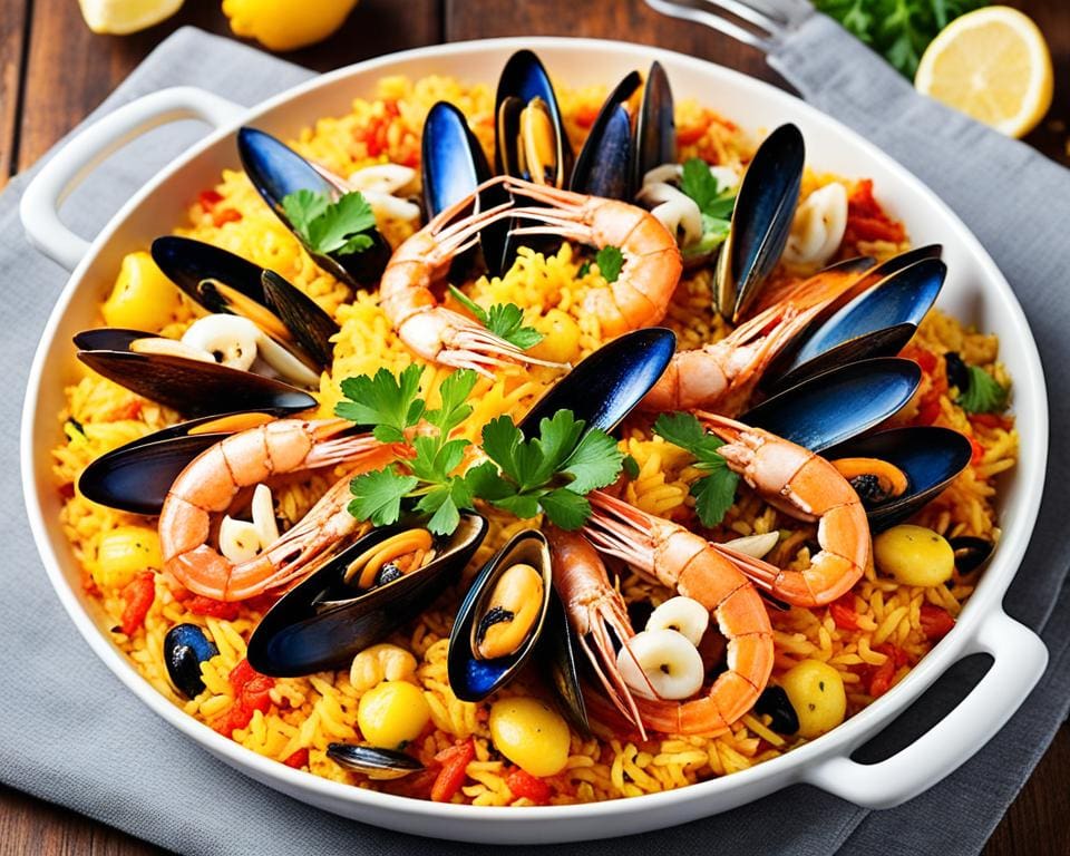 Zeevruchten Paella