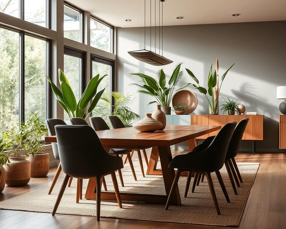 Hoe Je Een Moderne Eetkamer Met Natuurlijke Elementen Ontwerpt