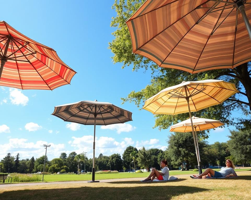 Opvouwbare parasols voor schaduw waar je ook bent