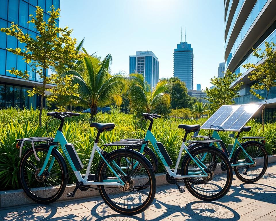 Elektrische fietsen met solar-oplaadmogelijkheden