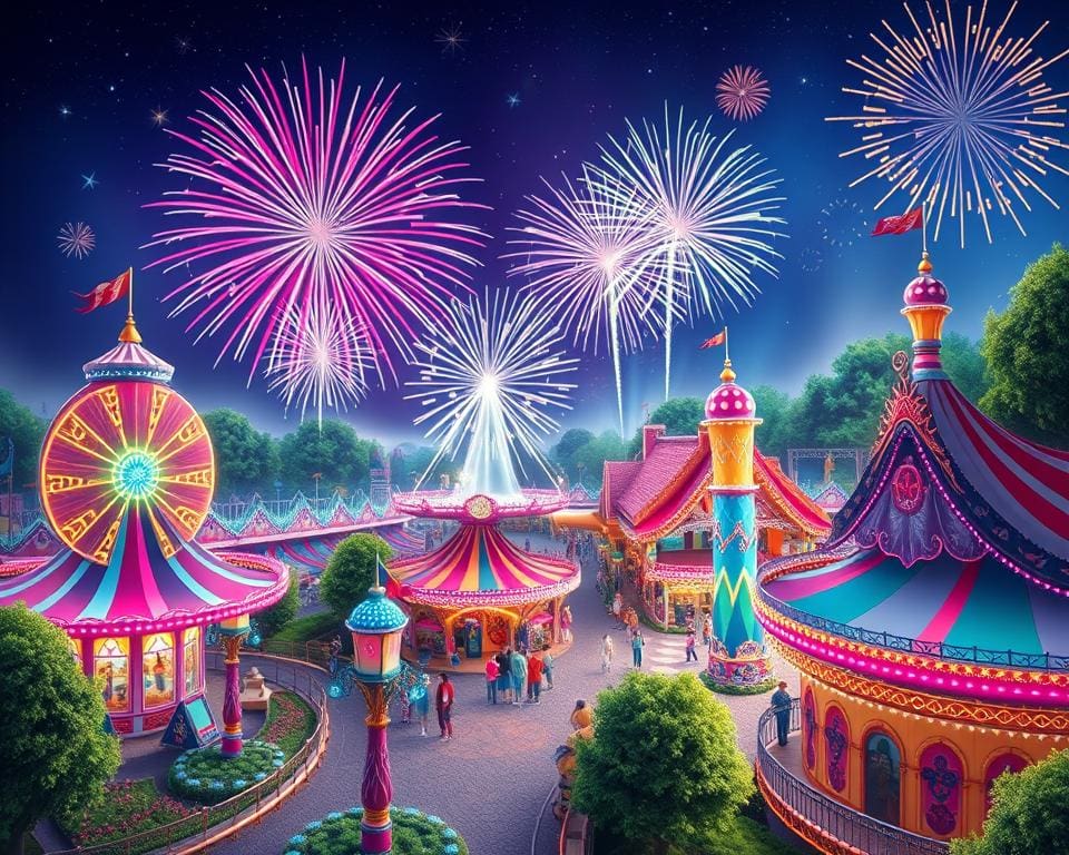 magische shows en nieuwe attracties in het pretpark