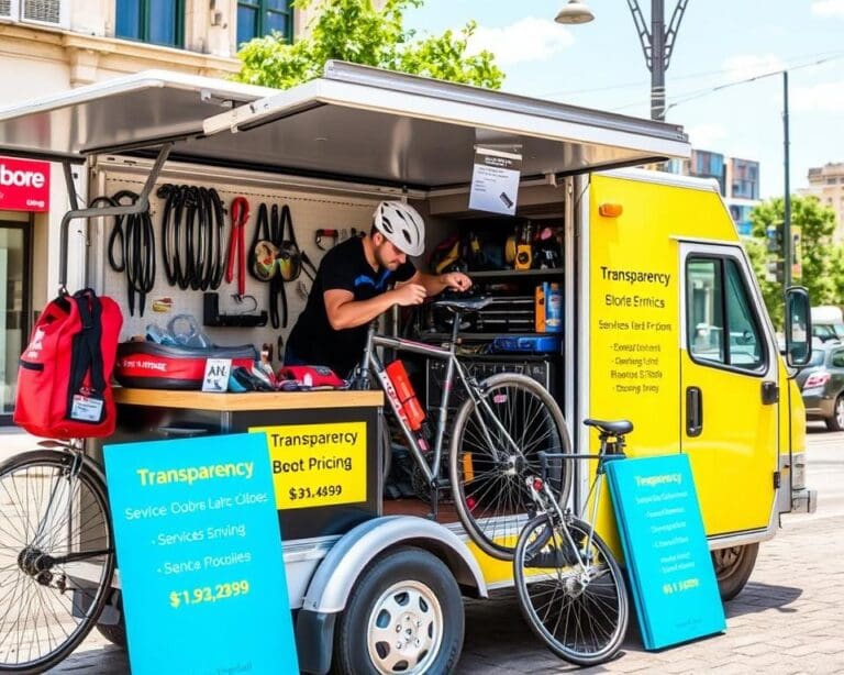 Geen verrassingen: Mobiele fietsreparatie met duidelijke kosten.